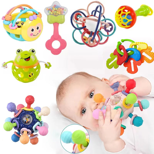 Brinquedos para bebês 0 12 meses girando a atividade de agarrar