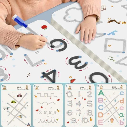 Caligrafia e desenho de brinquedos educacionais
