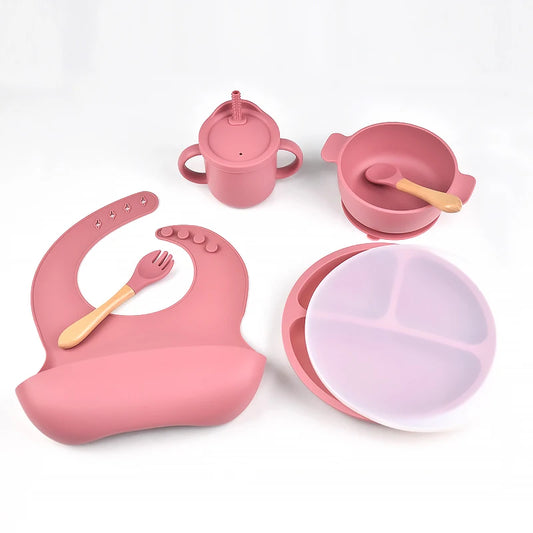 Kit Kids Baby Premium – Babador de Silicone + Conjunto Completo de Alimentação Infantil